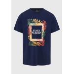 T-shirt με tropical frame τύπωμα
