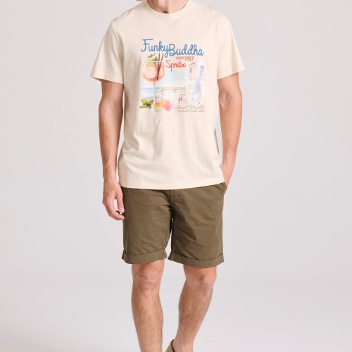 T-shirt με vintage coctail τύπωμα T-shirt με vintage coctail τύπωμα