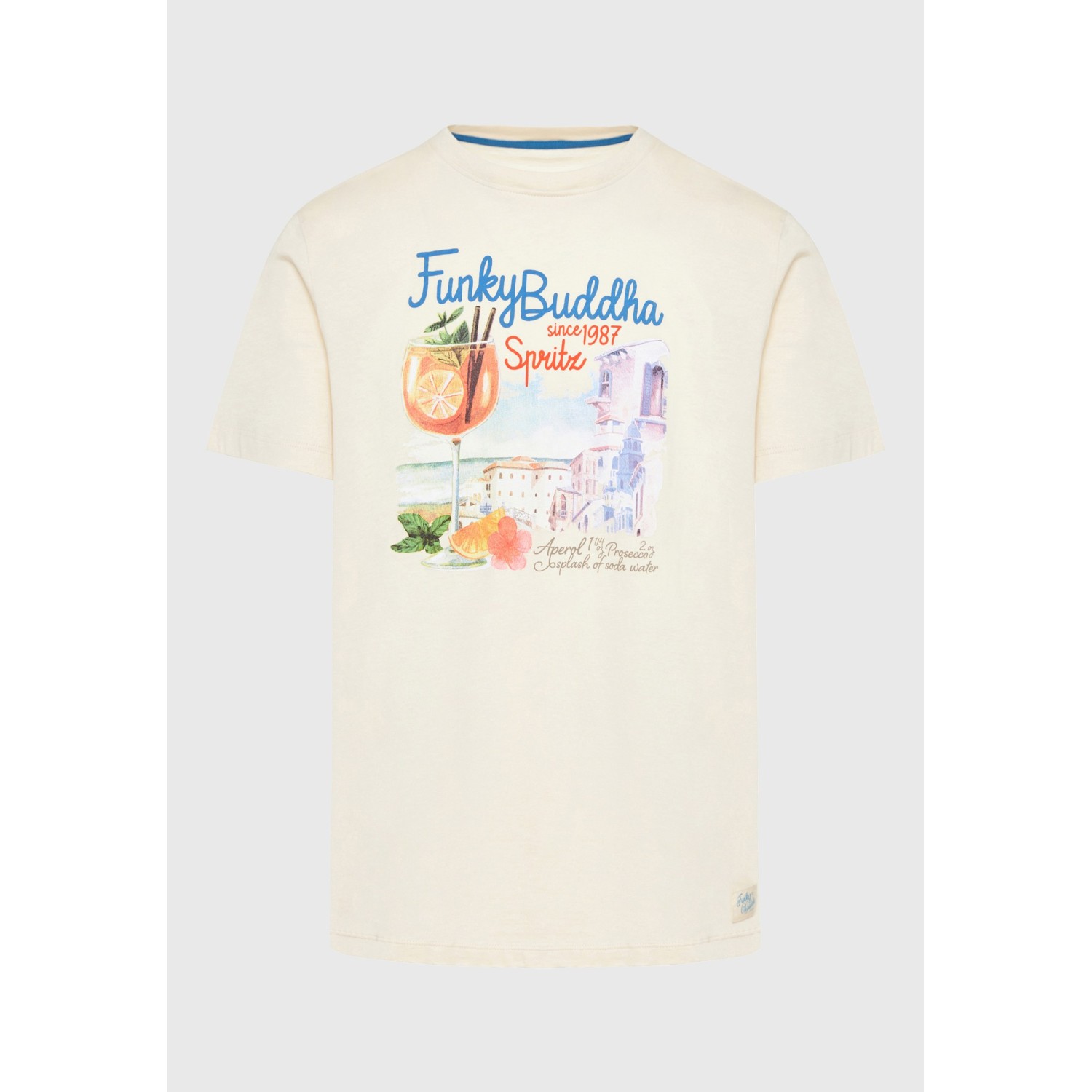 T-shirt με vintage coctail τύπωμα