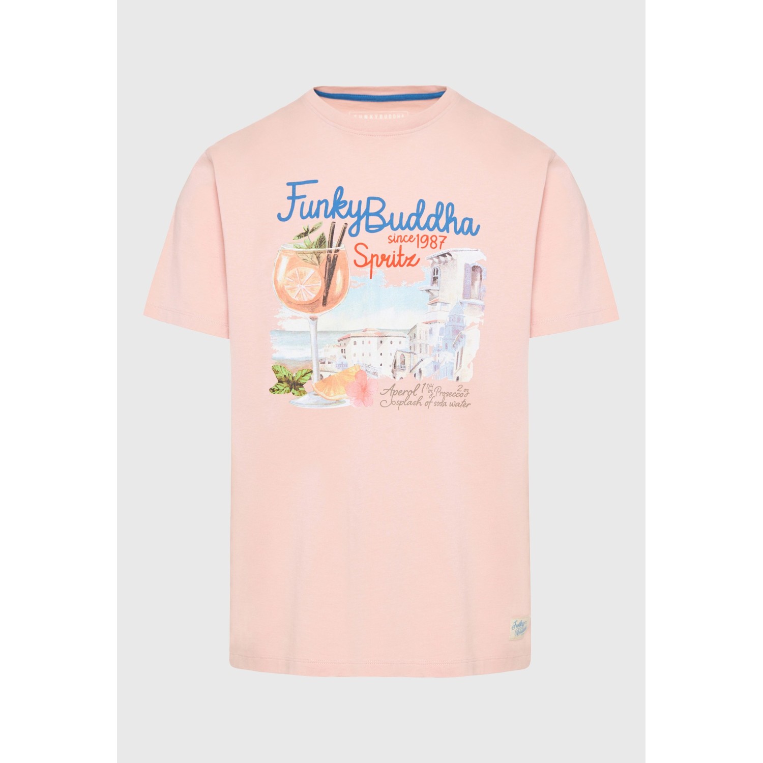 T-shirt με vintage coctail τύπωμα T-shirt με vintage coctail τύπωμα