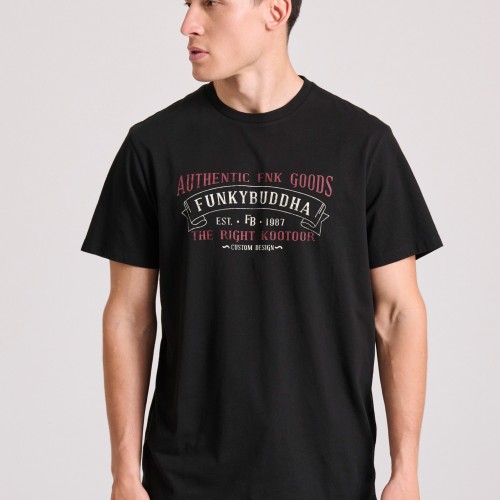 T-shirt με vintage text artwork τύπωμα