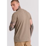 T-shirt με λαιμό henley και raw cuts - The essenti