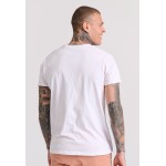 T-shirt με λαιμό henley και raw cuts - The essenti
