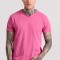 T-shirt με λαιμό henley και raw cuts - The essenti