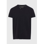 T-shirt με λαιμό henley και raw cuts - The essenti