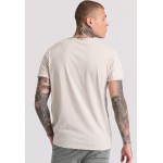 T-shirt με λαιμό henley και raw cuts - The essenti