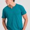 T-shirt με λαιμό henley και raw cuts - The essenti