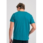 T-shirt με λαιμό henley και raw cuts - The essenti
