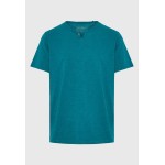 T-shirt με λαιμό henley και raw cuts - The essenti