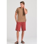 T-shirt με λαιμό henley και raw cuts - The essenti
