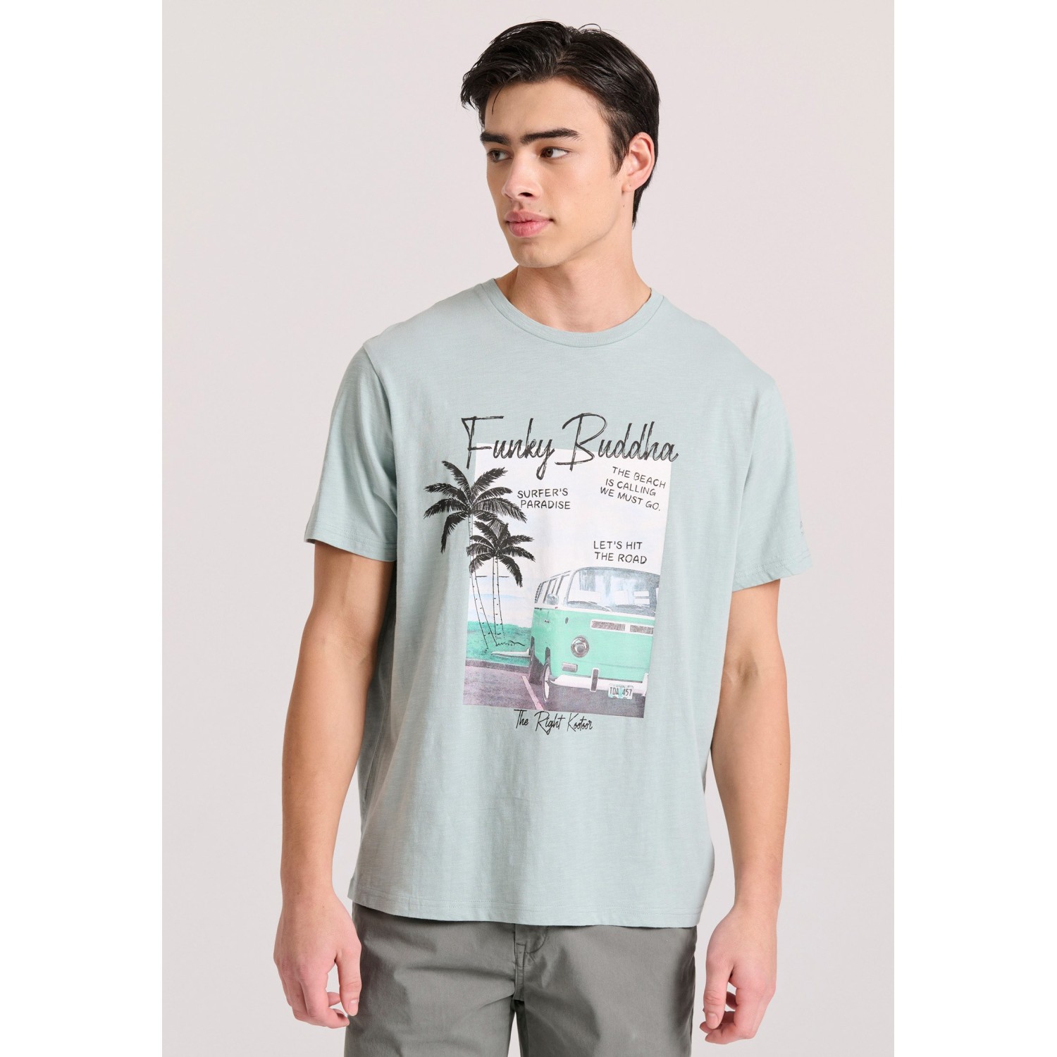T-shirt με τύπωμα σε vintage look
