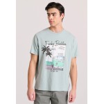 T-shirt με τύπωμα σε vintage look
