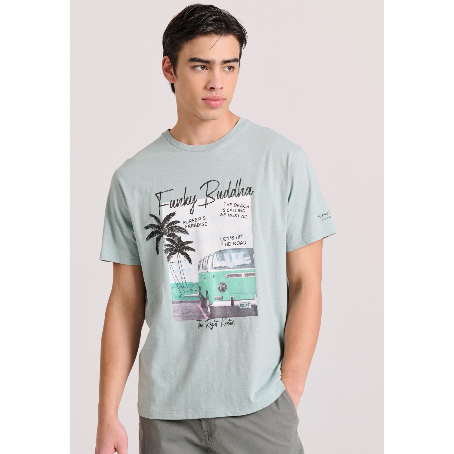 T-shirt με τύπωμα σε vintage look