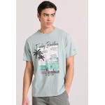 T-shirt με τύπωμα σε vintage look