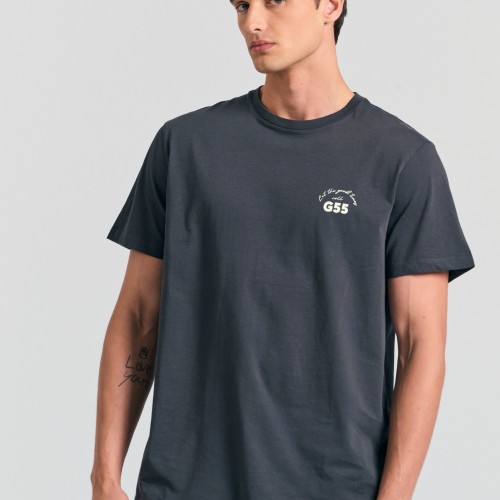 T-shirt με τύπωμα στην πλάτη Garage 55.
