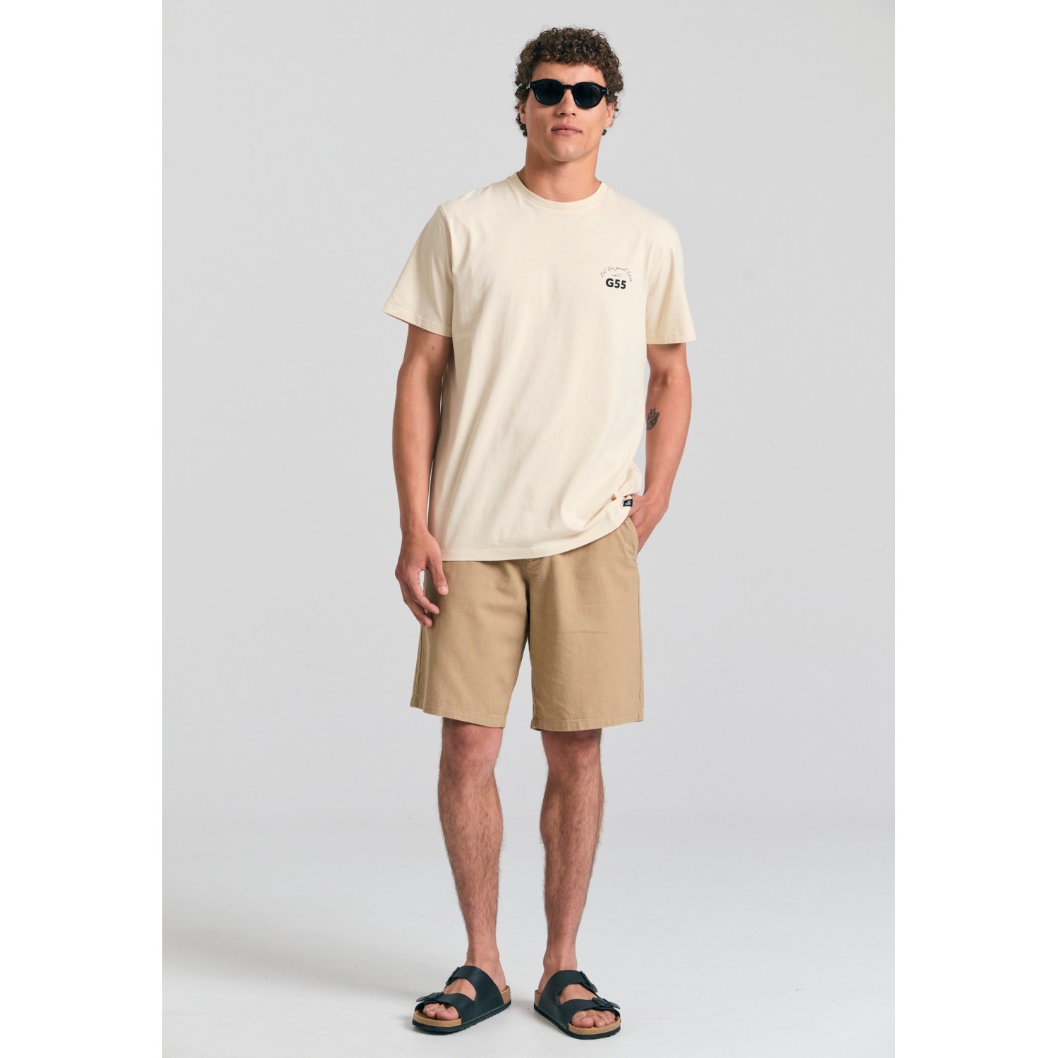 T-shirt με τύπωμα στην πλάτη Garage 55.