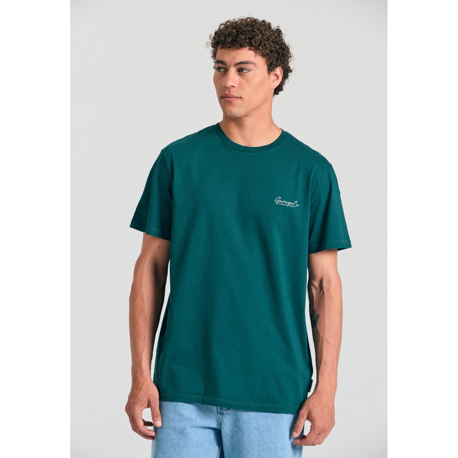 T-shirt με τύπωμα στην πλάτη Garage 55.