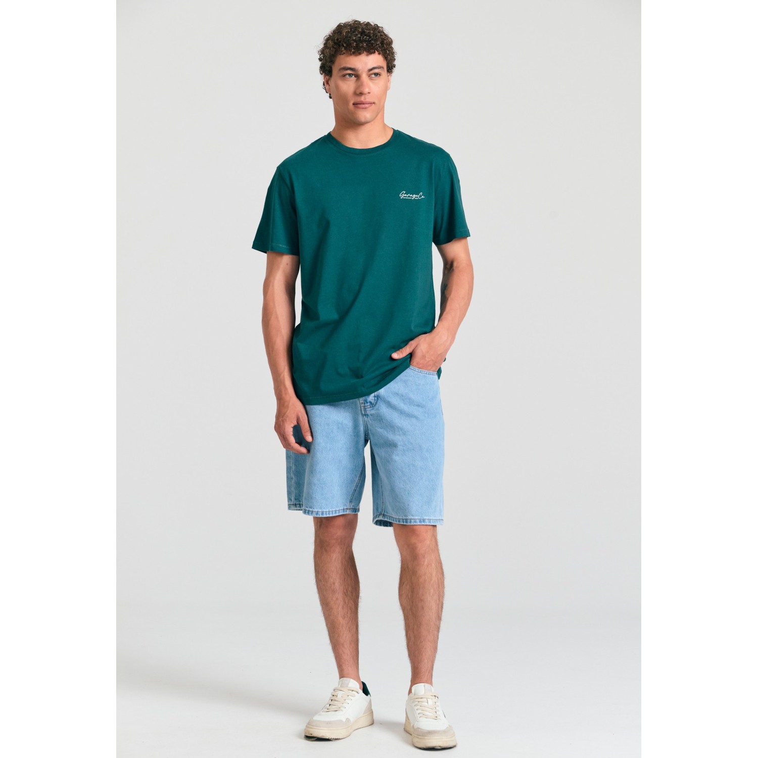 T-shirt με τύπωμα στην πλάτη Garage 55.