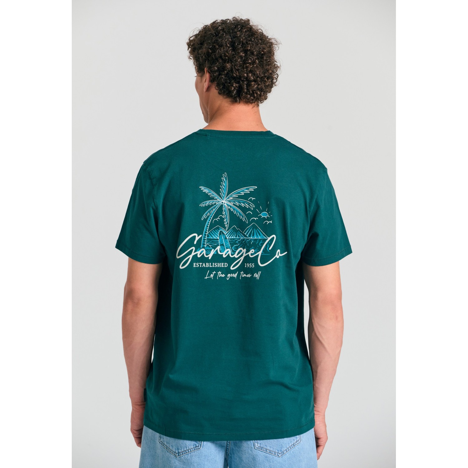 T-shirt με τύπωμα στην πλάτη Garage 55.