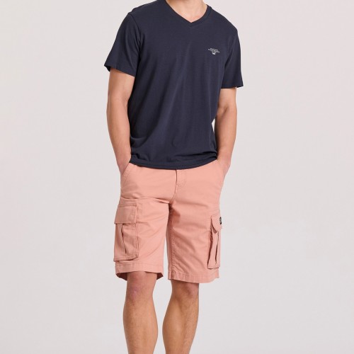 V-neck t-shirt με logo στο στήθος V-neck t-shirt με logo στο στήθος