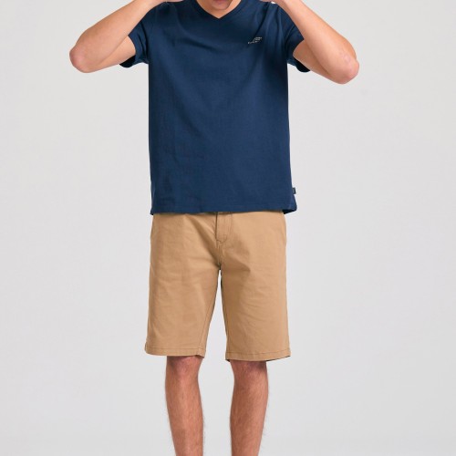 V-neck t-shirt με logo στο στήθος