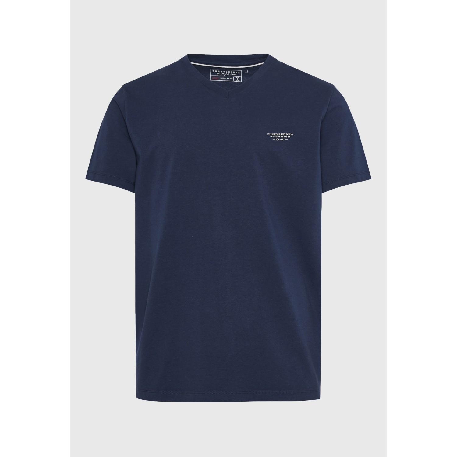 V-neck t-shirt με logo στο στήθος