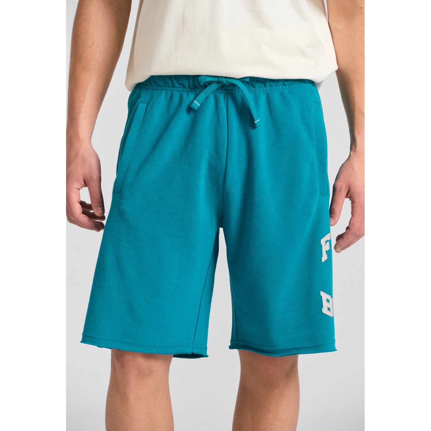 Wide leg fit αθλητική βερμούδα με branded τύπωμα