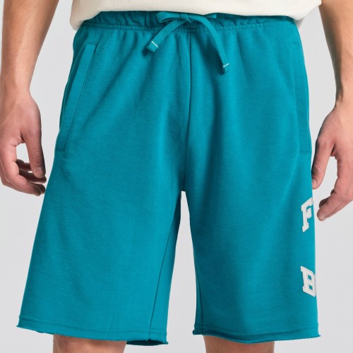 Wide leg fit αθλητική βερμούδα με branded τύπωμα