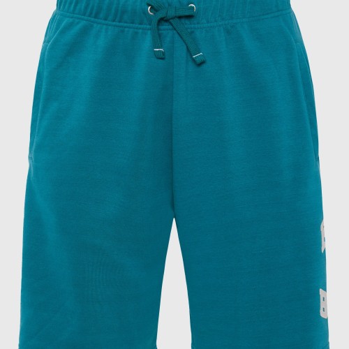 Wide leg fit αθλητική βερμούδα με branded τύπωμα Wide leg fit αθλητική βερμούδα με branded τύπωμα