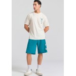 Wide leg fit αθλητική βερμούδα με branded τύπωμα