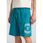 Wide leg fit αθλητική βερμούδα με branded τύπωμα