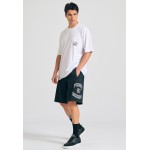 Wide leg fit αθλητική βερμούδα με branded τύπωμα