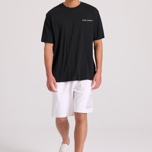 Wide leg fit αθλητική βερμούδα με Funky Buddha τύπ Wide leg fit αθλητική βερμούδα με Funky Buddha τύπ