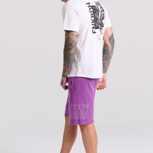 Wide leg fit αθλητική βερμούδα με Funky Buddha τύπ Wide leg fit αθλητική βερμούδα με Funky Buddha τύπ