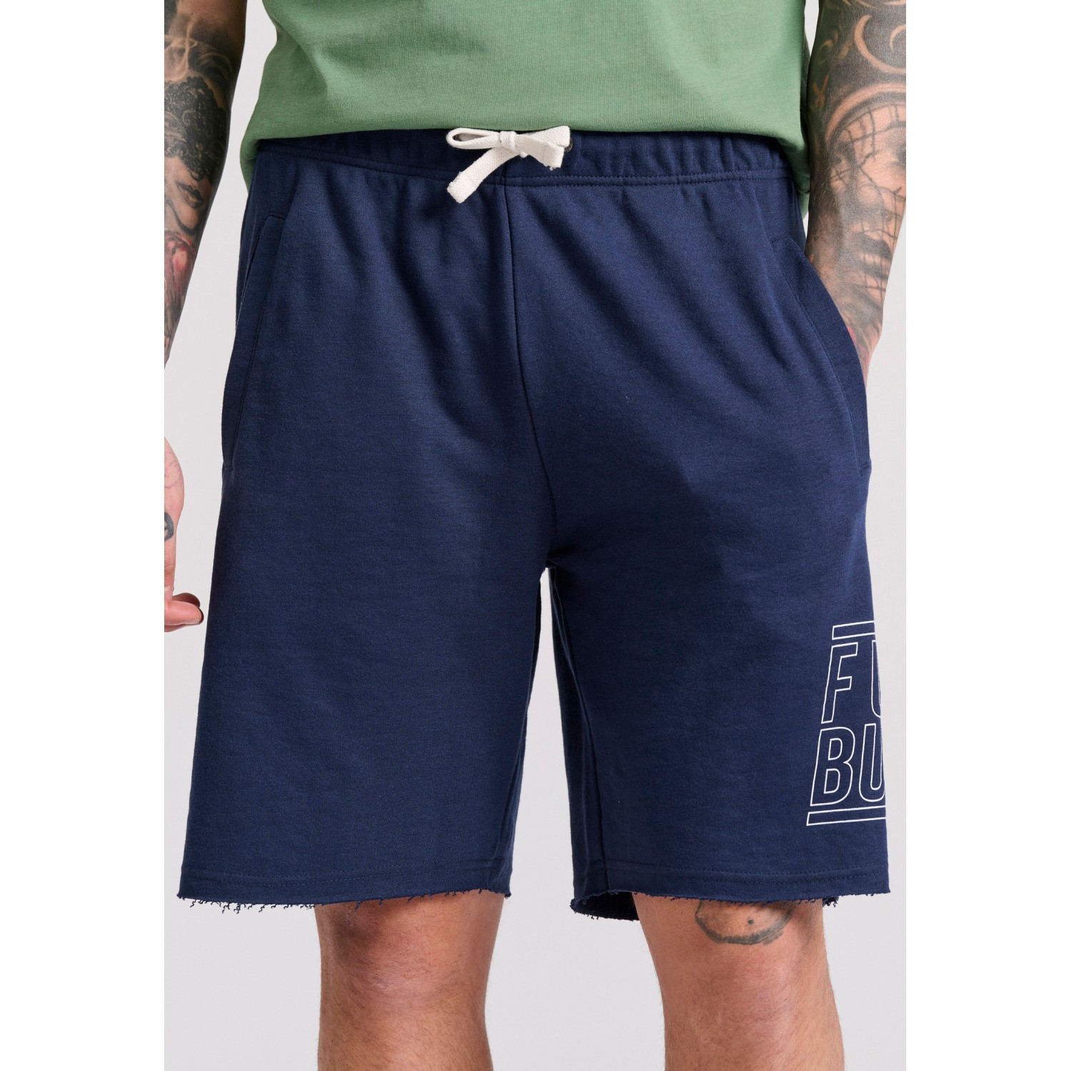 Wide leg fit αθλητική βερμούδα με Funky Buddha τύπ