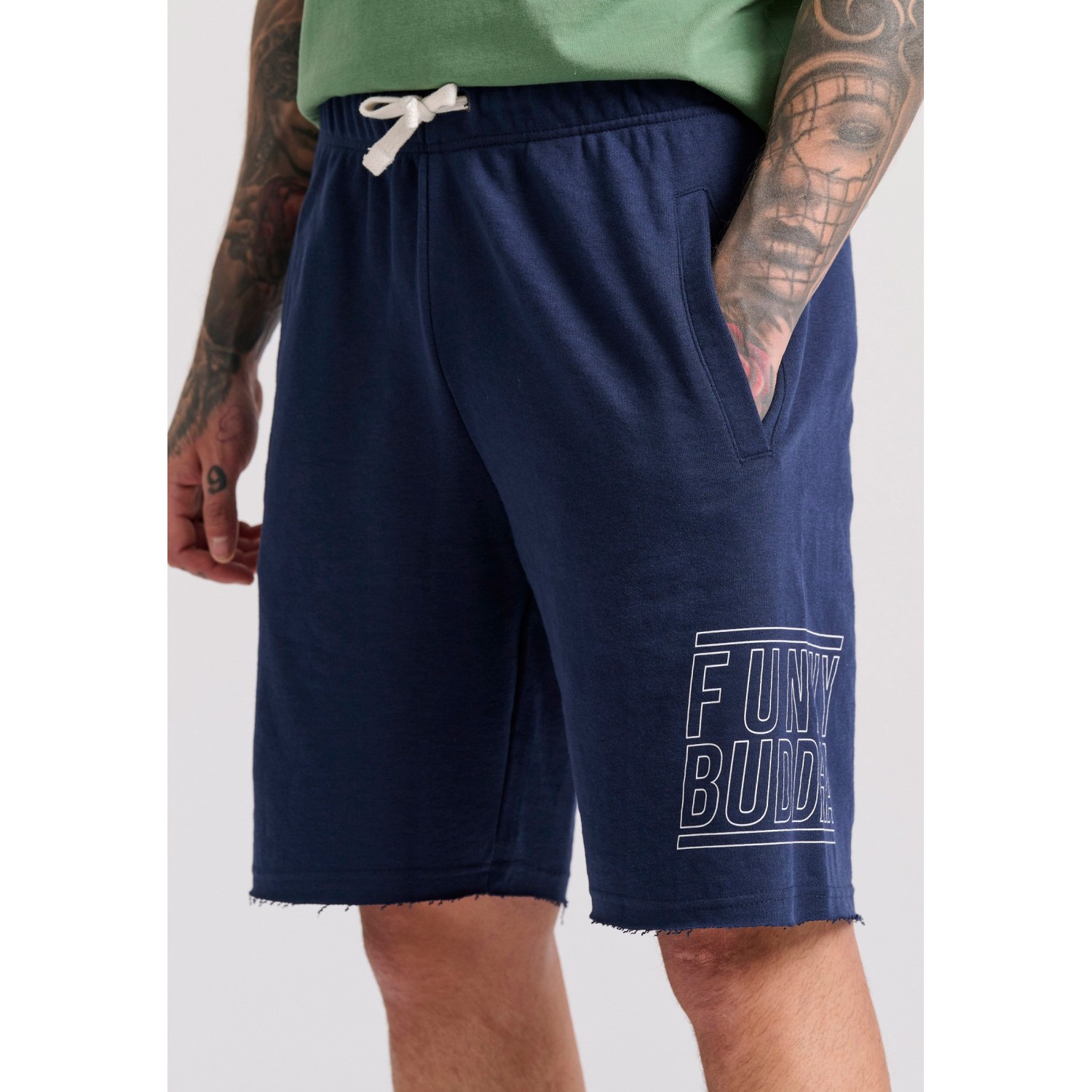 Wide leg fit αθλητική βερμούδα με Funky Buddha τύπ