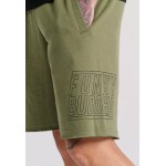 Wide leg fit αθλητική βερμούδα με Funky Buddha τύπ Wide leg fit αθλητική βερμούδα με Funky Buddha τύπ