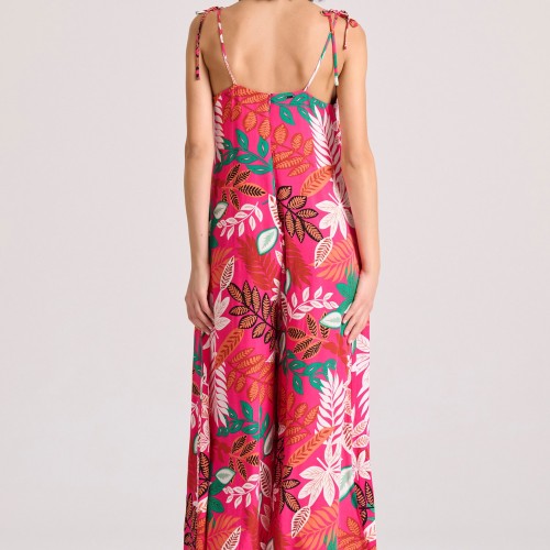 Wide leg fit ολόσωμη φόρμα με all over τύπωμα