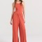 Wide leg fit ολόσωμη φόρμα με πλαϊνά ανοίγματα