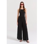 Wide leg fit ολόσωμη φόρμα με πλαϊνά ανοίγματα