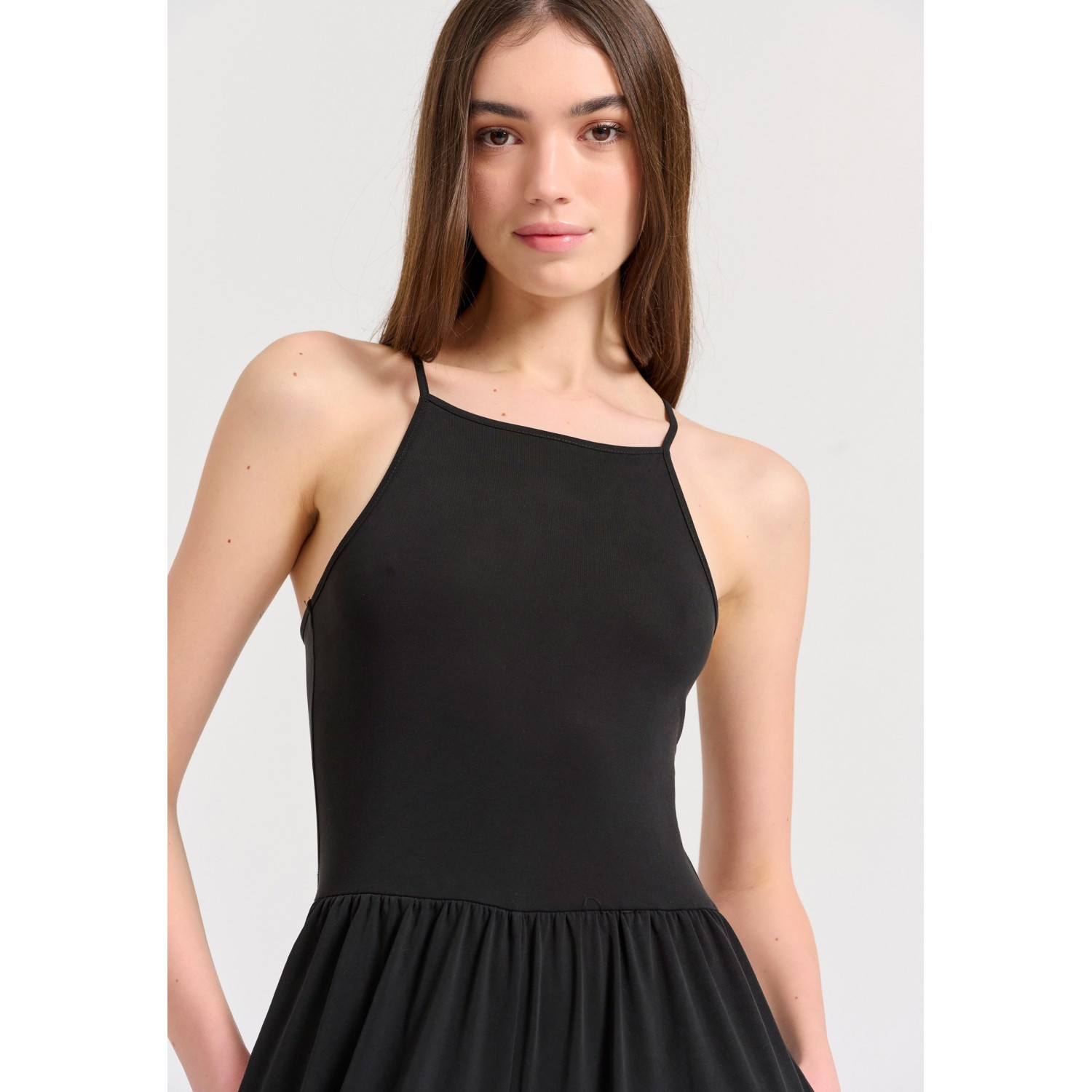 Wide leg fit ολόσωμη φόρμα με πλαϊνά ανοίγματα