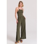 Wide leg fit ολόσωμη φόρμα με πλαϊνά ανοίγματα
