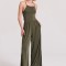 Wide leg fit ολόσωμη φόρμα με πλαϊνά ανοίγματα