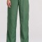 Wide leg linen blend παντελόνα με μονή πιέτα