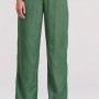 Wide leg linen blend παντελόνα με μονή πιέτα
