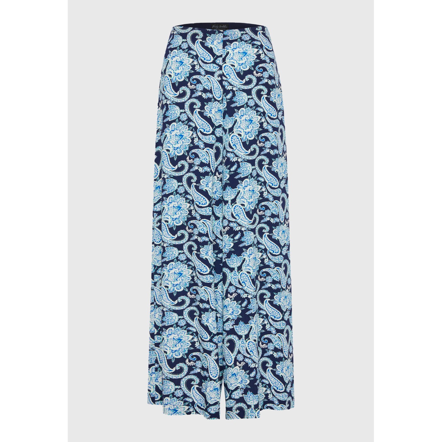 Wide leg εμπριμέ παντελόνα από βισκόζη