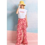 Wide leg εμπριμέ παντελόνα από βισκόζη