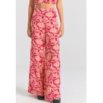 Wide leg εμπριμέ παντελόνα από βισκόζη