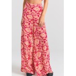 Wide leg εμπριμέ παντελόνα από βισκόζη