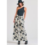 Wide leg εμπριμέ παντελόνα με exotic τύπωμα